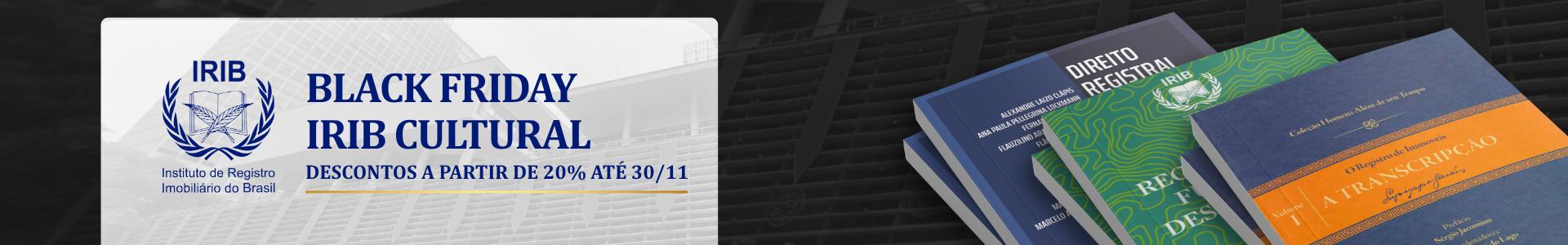 IRIB Cultural lança campanha de Black Friday com descontos a partir de 20% em todo seu catálogo